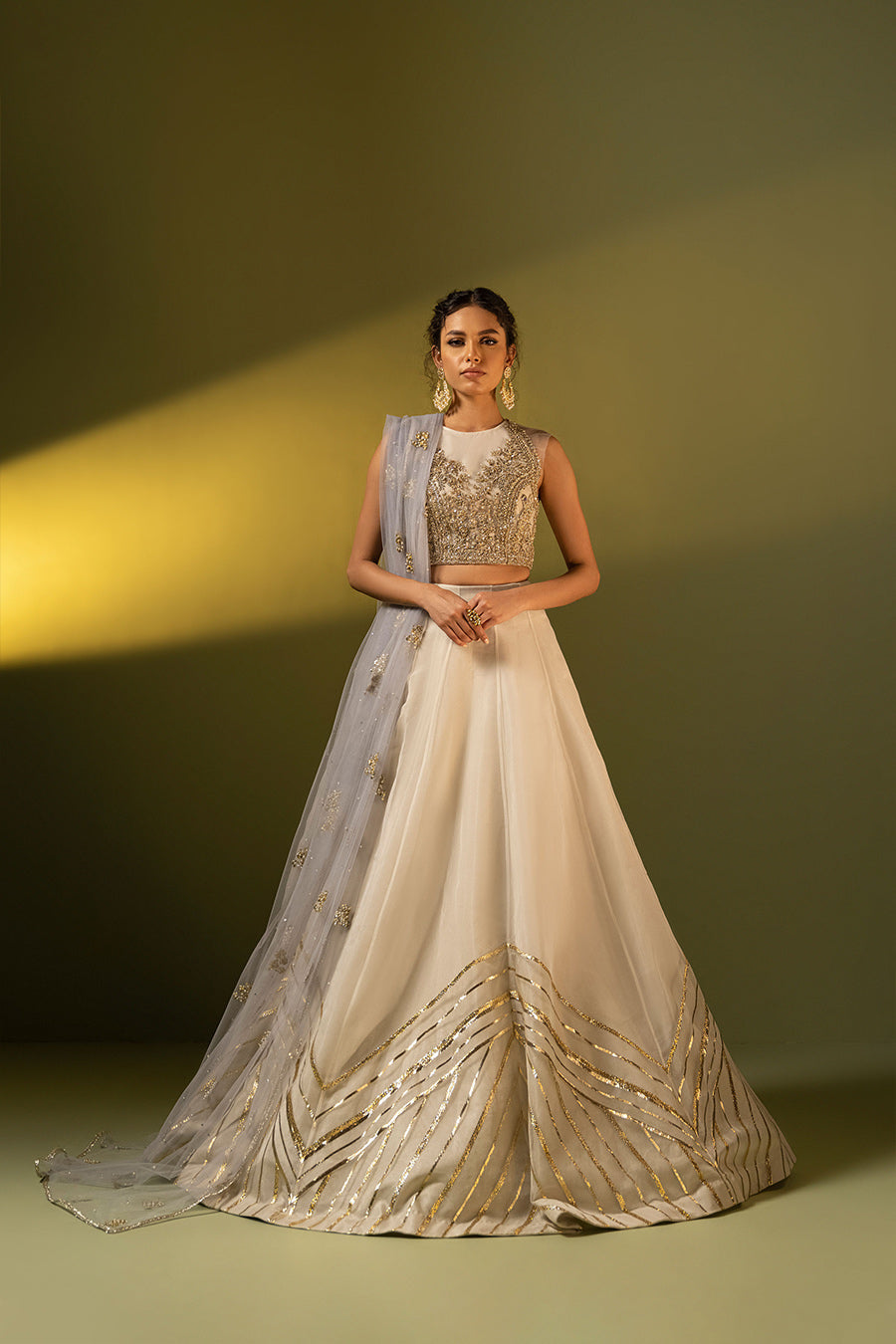 Ivory Lehenga Zuria Dor