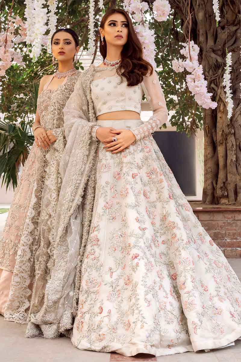 Afrin Ivory Hand Embellished Bridal Lehenga – Zuria Dor