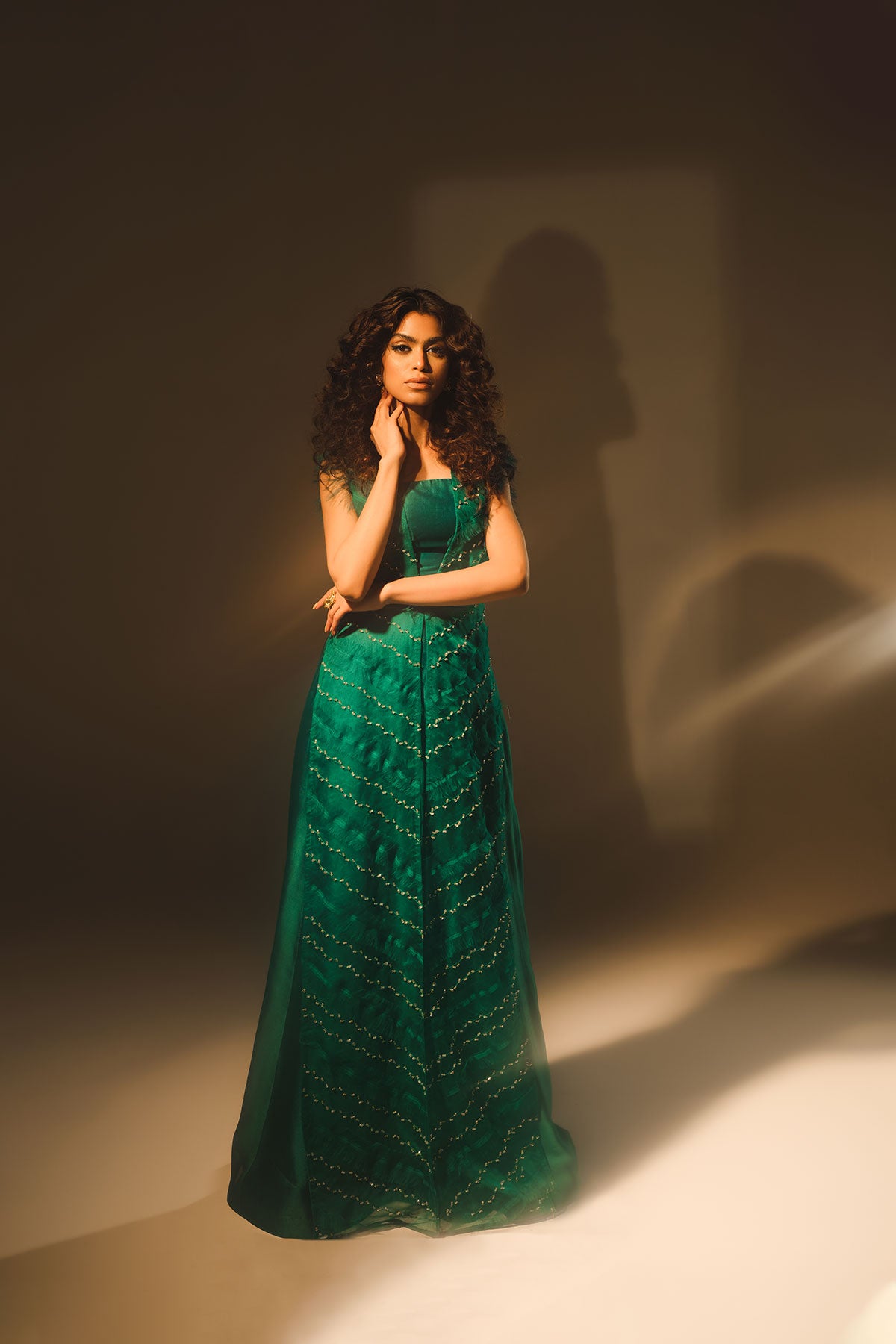Emerald green formal Dress