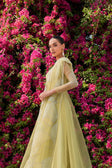 Gazania Yellow Flared Formal Dress - Zuria Dor