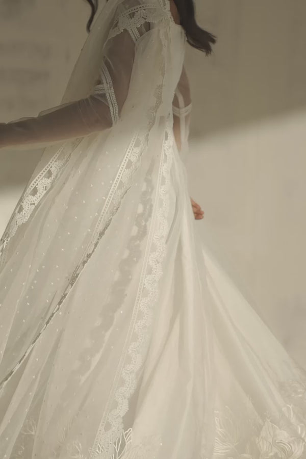 White organza shirt - Zuria Dor